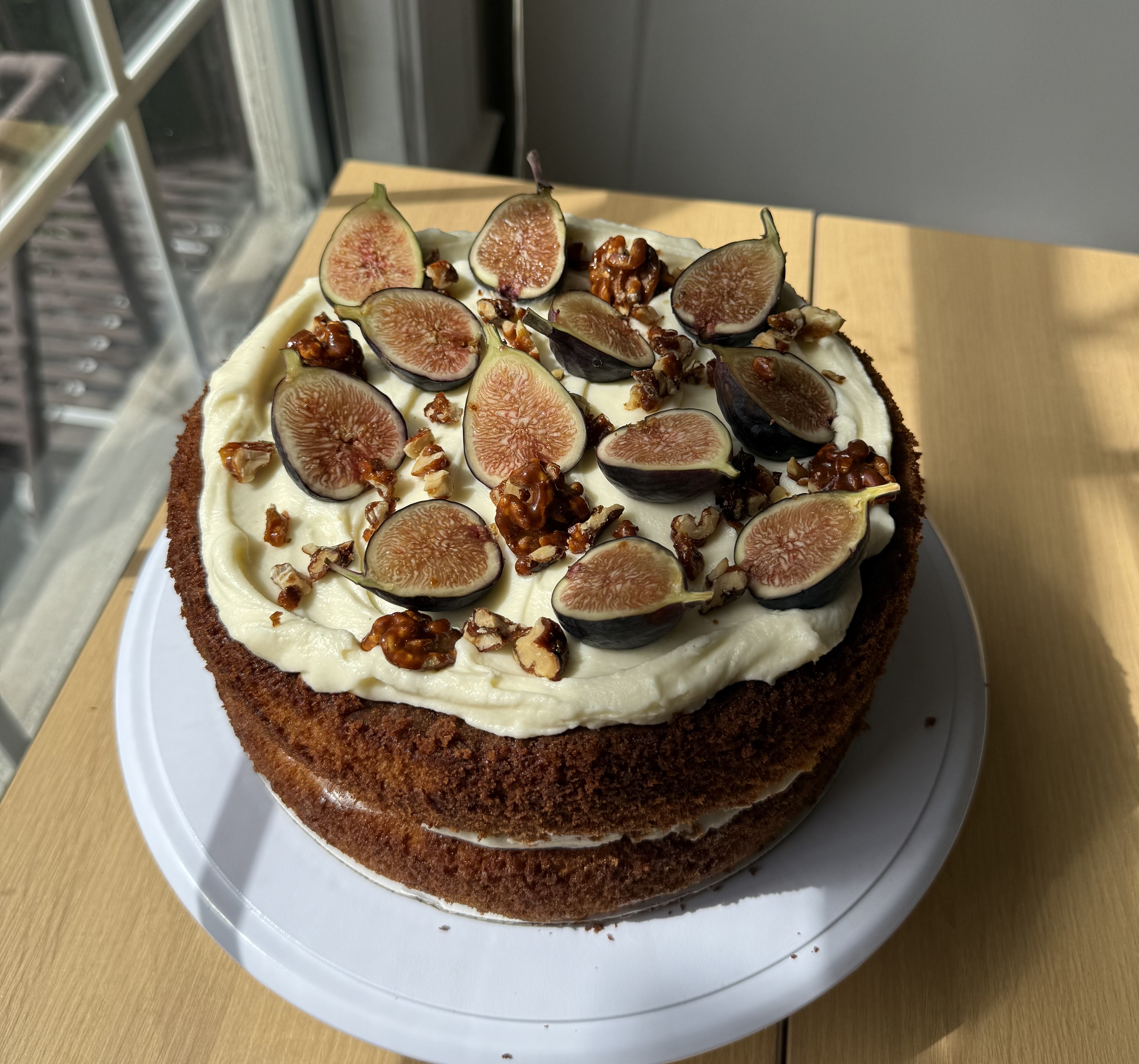 Fig Honey Walnut Cake